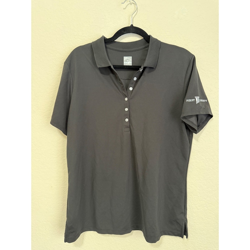 Callaway First Liberty Golf Polo Shirt Mens XL Opti-Dri Gray